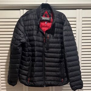 Gerry Weber Men's Black and Red Puffer Jacket